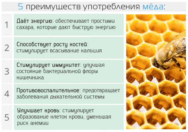 5 преимущества употребления мёда