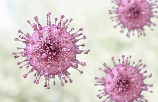 Трёхмерная модель цитомегаловируса похожая на коронавирус